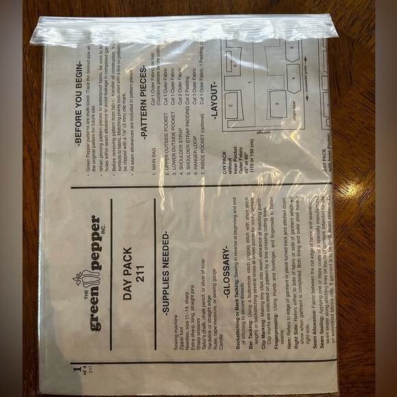 Backpack sewing pattern - Picture 2 of 2